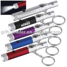 promotion led whistle compass flashlight keychain